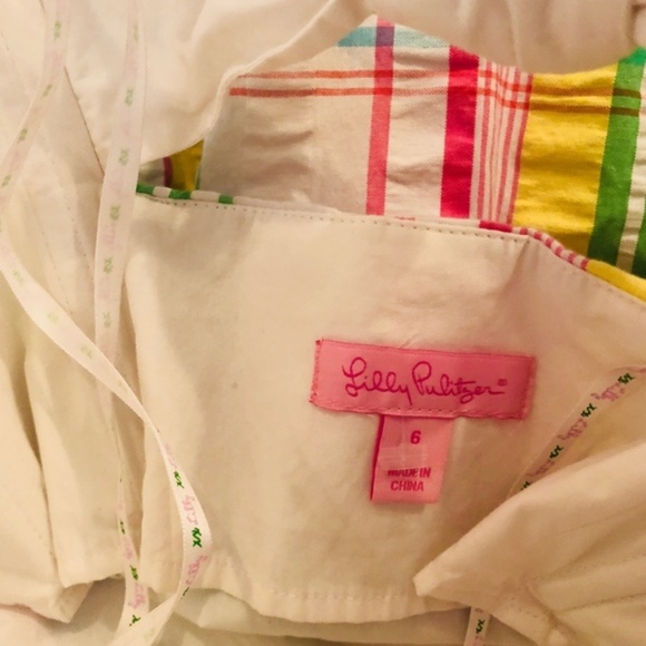 Lilly Pulitzer Summer Plaid Tie Back Franco Dress - Picture 5 of 6